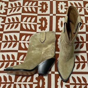 Isabel Marant ran suede western boots